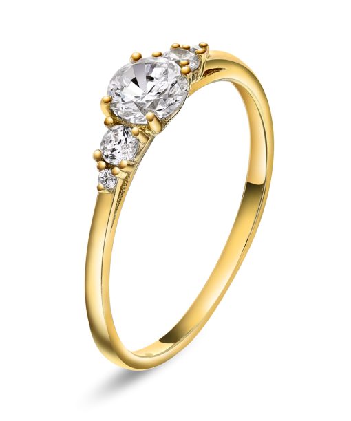 Ring i sølv med zirkonia