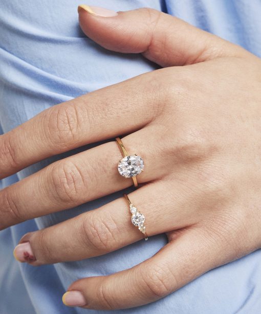 Alternative view of Ring i sølv med zirkonia