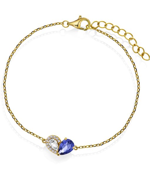 Sammen armbånd i sølv med zirkonia