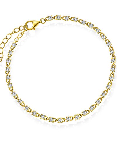 Zela armbånd med hvit zirkonia