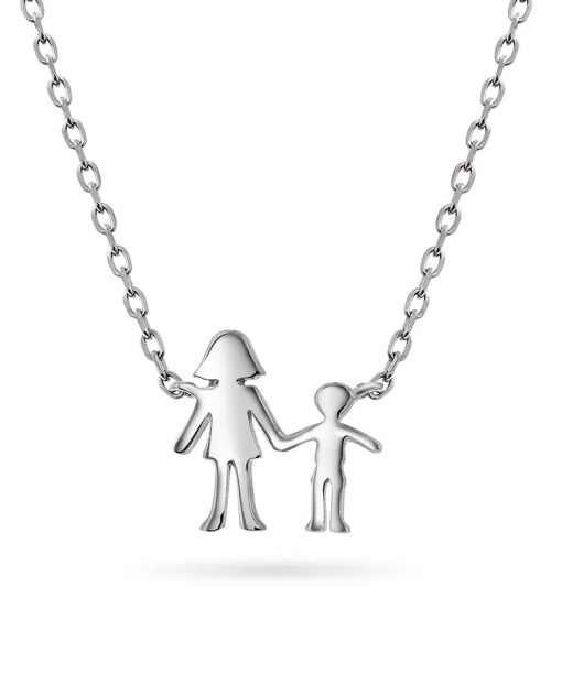 Smykke i 925 sølv mor og gutt
