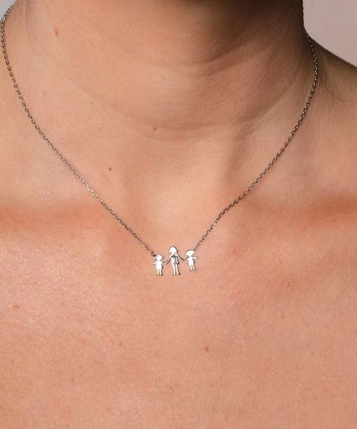 Alternative view of Smykke i 925 sølv mor og to jenter