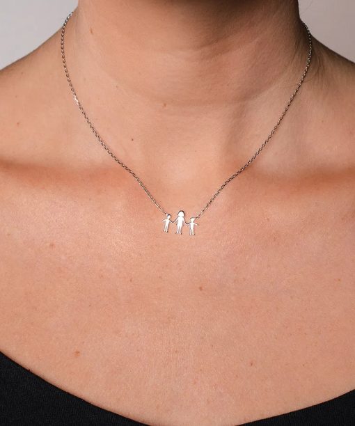 Alternative view of Smykke i 925 sølv mor og to gutter