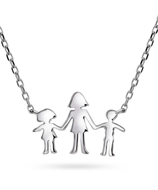 Smykke i 925 sølv mor, gutt og jente