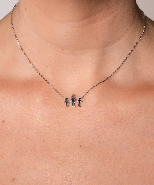 Alternative view of Smykke i 925 sølv mor, gutt og jente