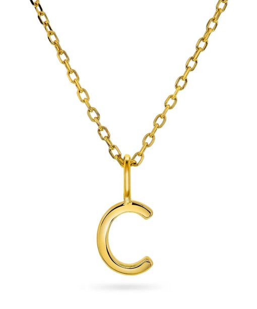 Letters smykke i 925 forgylt sølv C