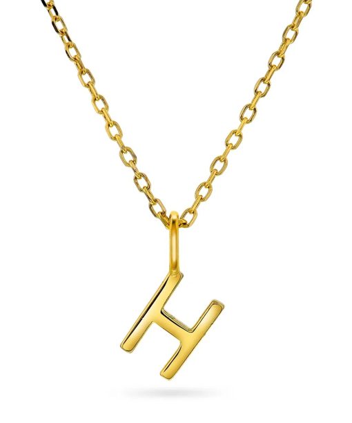 Letters smykke i 925 forgylt sølv H