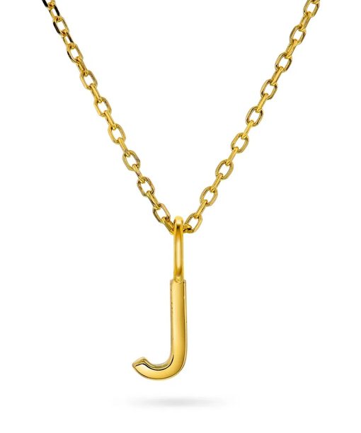 Letters smykke i 925 forgylt sølv J