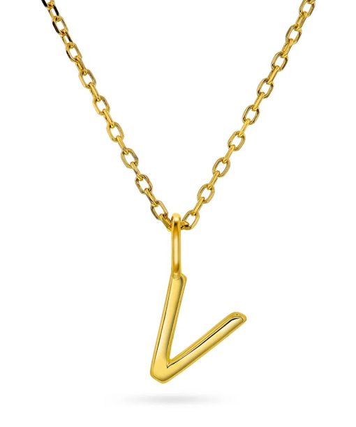 Letters smykke i 925 forgylt sølv V