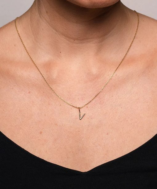 Alternative view of Letters smykke i 925 forgylt sølv V