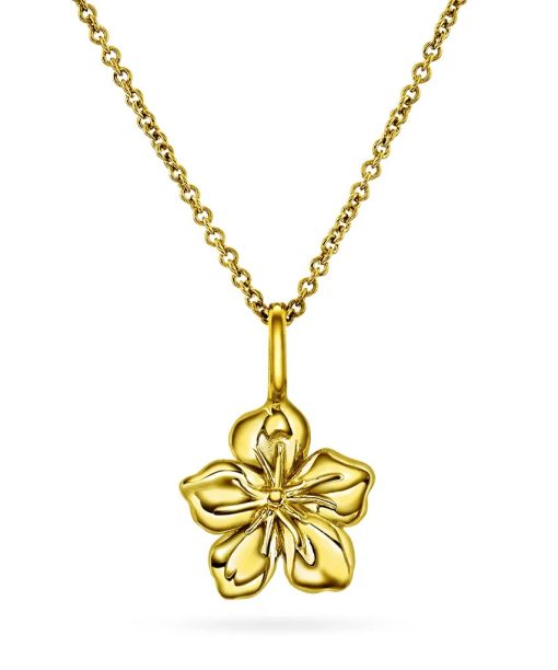 Blossom smykke i 925 forgylt sølv