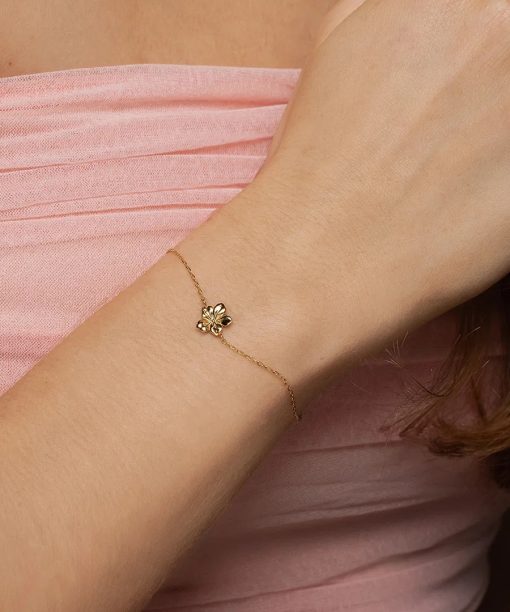 Alternative view of Blossom armbånd i 925 forgylt sølv