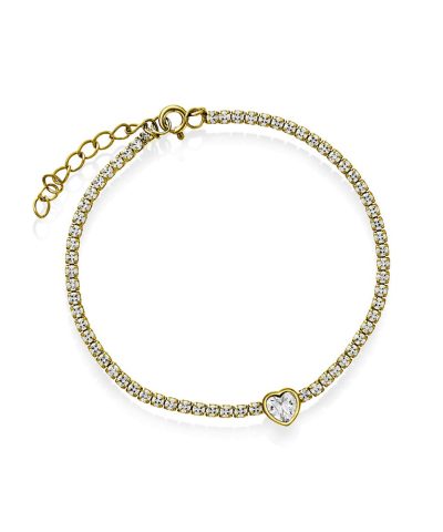 Pan Jewelry - Heartglow armbånd i 925 forgylt sølv