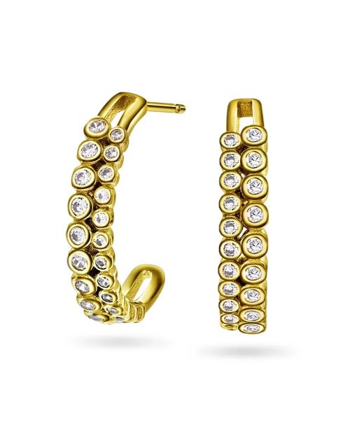 Aura øredobber i 925 forgylt sølv