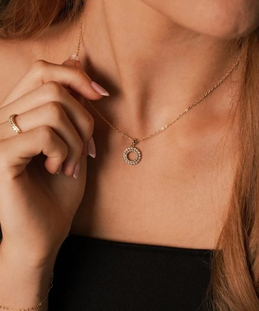 Alternative view of Aura smykke i 925 forgylt sølv