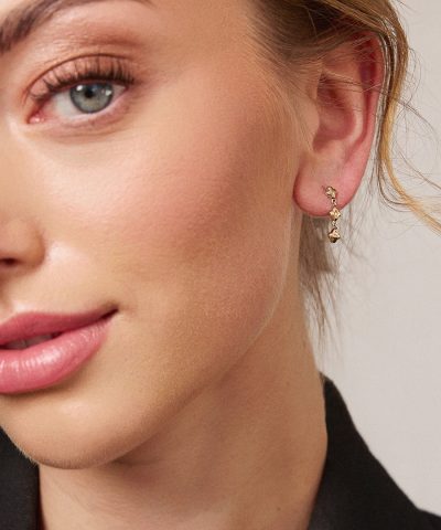 Alternative view of Pan Jewelry - Kløver øredobber i forgylt sølv