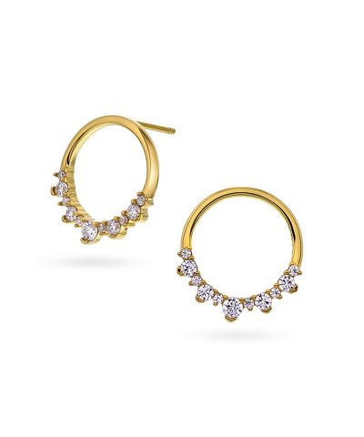Pan Jewelry - Starlight øredobber i 925 forgylt sølv