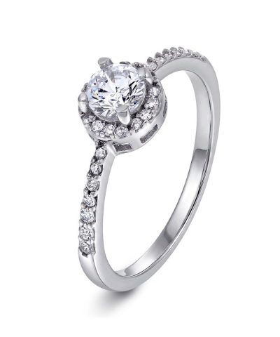 Eternal Halo ring i 925 sølv med zirkonia