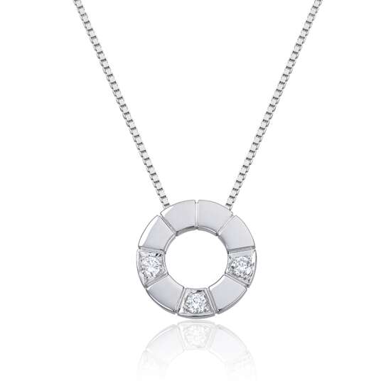 Allianse anheng 0,03ct WSI x 3 stk i hvitt gull