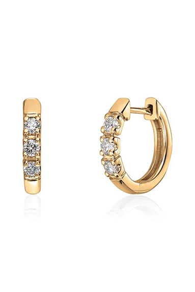 Diamantøreringer 0,30ct WSI gult gull