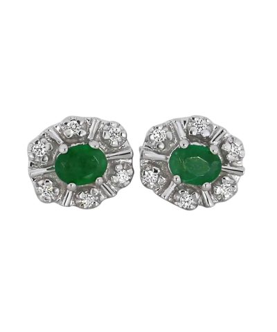 Diana Diamant øredobber med smaragd 0,06ct TW/SI