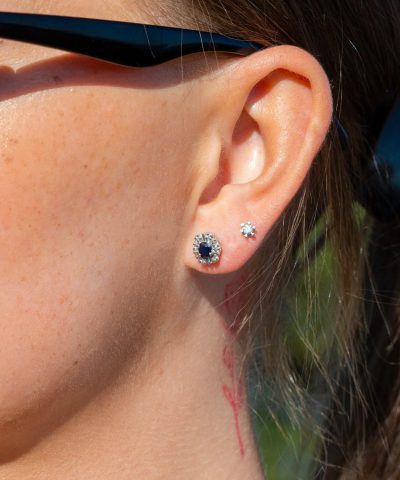 Alternative view of Diana Diamant øredobber med safir 0,06ct TW/SI