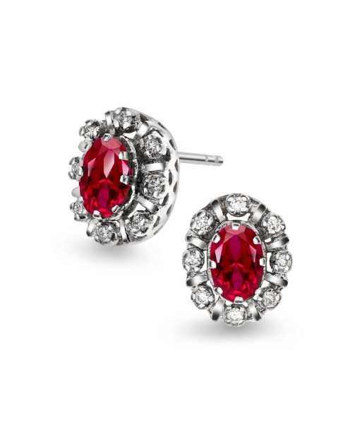 Diana Diamant øredobber med rubin 0,16ct TW/SI