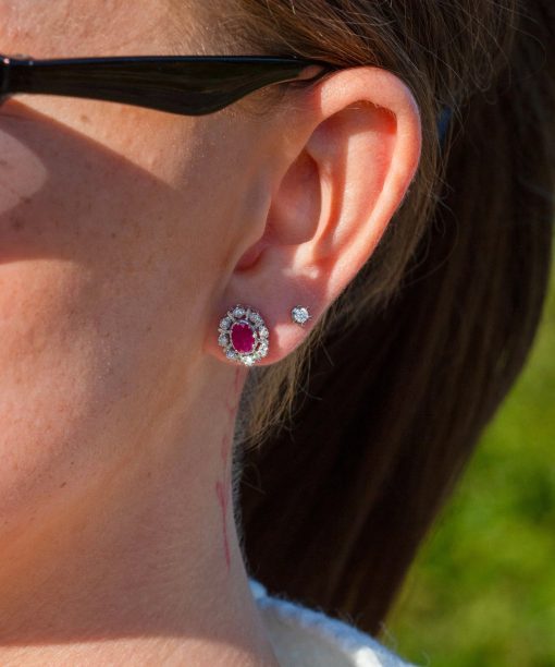 Alternative view of Diana Diamant øredobber med rubin 0,16ct TW/SI