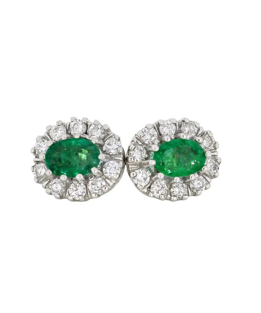 Diana Diamantørepynt i 14kt Hvitt Gull (585), 1.30ct Smaragd og 0.50ct TW/SI Diamanter