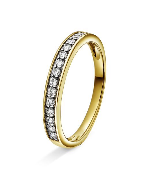 Amore forlovelsesring i 14kt gult gull med diamanter 0,20ct 2,9mm - AD4-10416Y