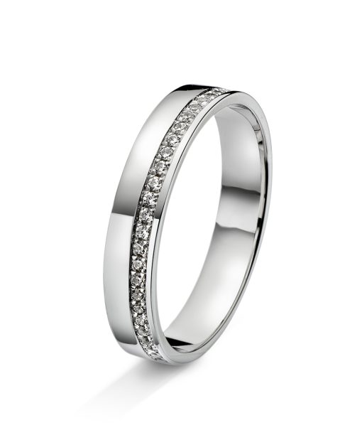 Amore forlovelsesring i 14kt hvitt gull med diamanter 0,15ct 3,5mm - AD4-9100