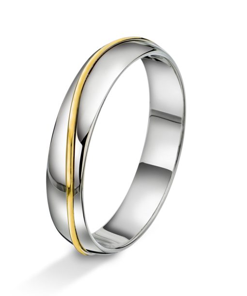 Amore forlovelsesring i 14kt hvitt/gult gull 4,5mm - AD4-9107