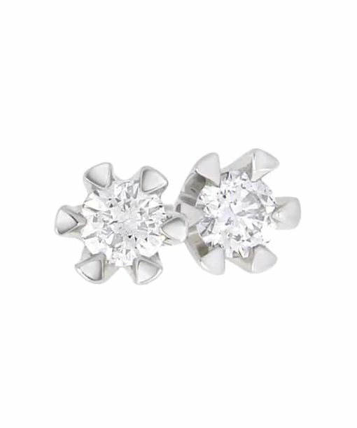 Victoria Enstens Diamantøredobber HV Hvitt Gull Tot. 0.50ct. TW/P