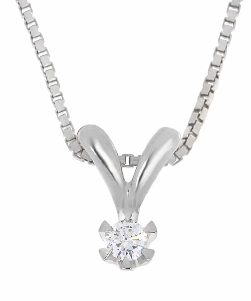 Victoria Enstens Diamantanheng HV Hvitt Gull 0.15ct. TW/P