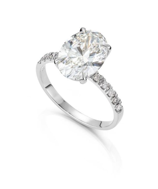Ring Olivia Oval i hvitt gull 2,12ct med LAB grown diamant