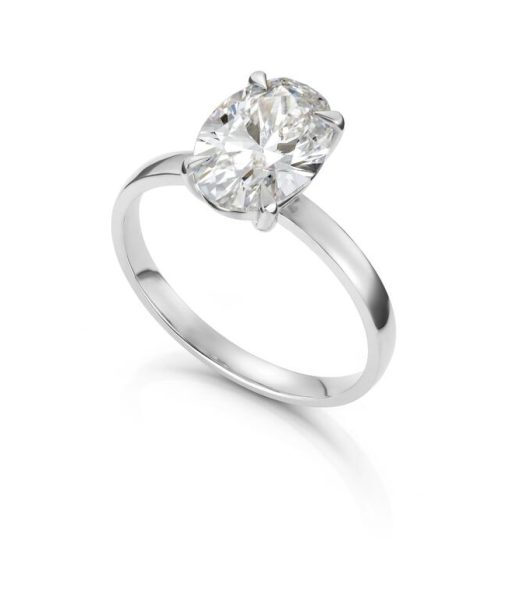 Ring Olivia Oval i hvitt gull 3,00ct med LAB grown diamant