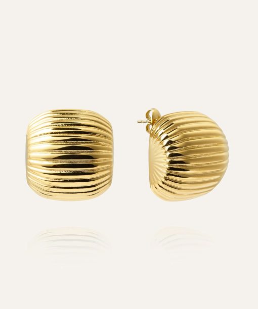 Mockberg Retro Ribbed Earring