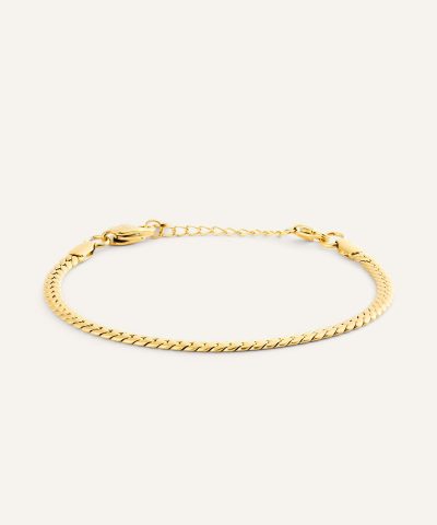 Mockberg Serpentine Chain Gold Bracelet