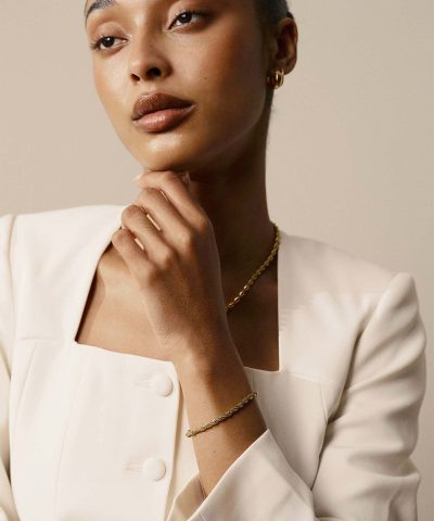 Alternative view of Mockberg Bold Rope Chain Gold Bracelet