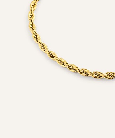 Mockberg Bold Rope Chain Gold Bracelet - Bilde 5