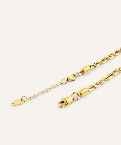 Mockberg Bold Rope Chain Gold Bracelet - Bilde 6