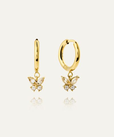 Mockberg Butterfly Gold Hoops