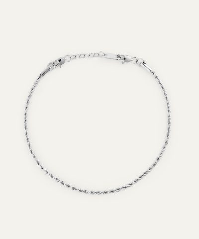 Mockberg Thin Rope Bracelet Silver - Bilde 6
