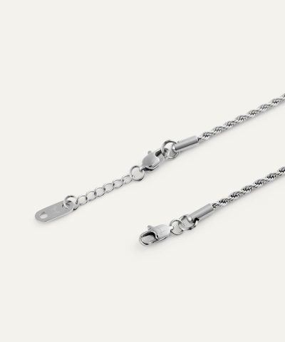 Mockberg Thin Rope Bracelet Silver - Bilde 8