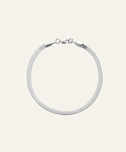 Mockberg Thin Snake Bracelet Silver