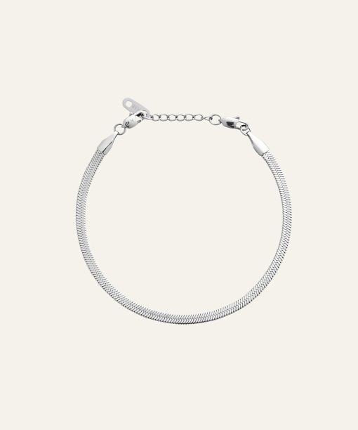 Alternative view of Mockberg Thin Snake Bracelet Silver