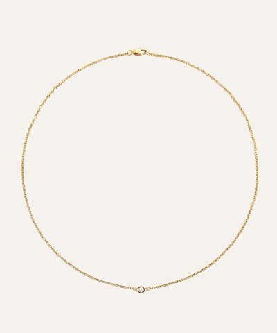 Mockberg Thin diamond necklace 400mm