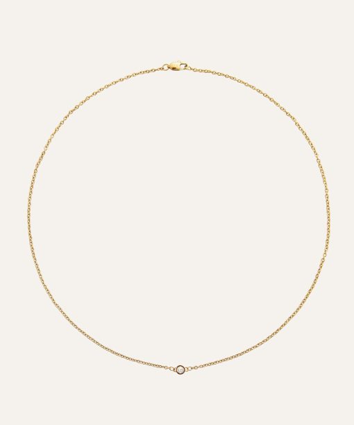 Mockberg Thin diamond necklace 400mm