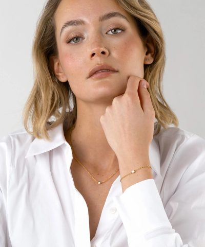 Alternative view of Mockberg Thin diamond necklace 400mm