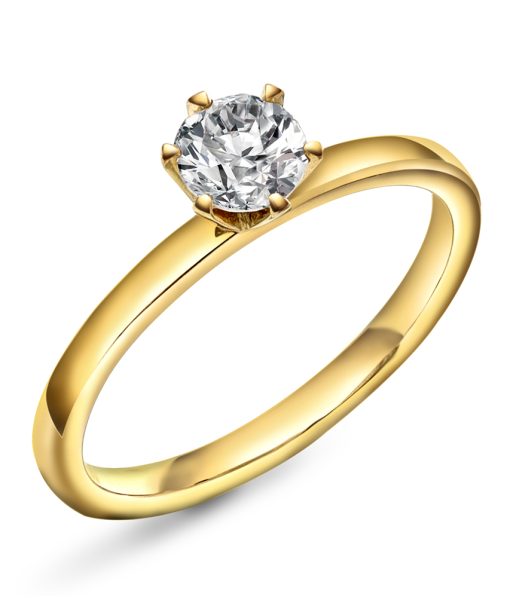 Contessa ring i gull LAB diamant 0,5 ct.